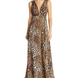 🖤AQUA LEOPARD PRINT MAXI WRAP DRESS, Small